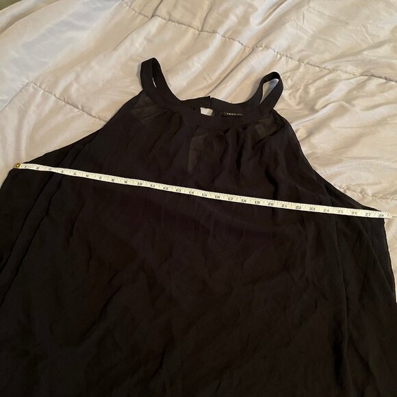 Torrid Size 6xl Black Babydoll Chiffon Goddess Neck Tank - Picture 7 of 8